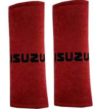 ISUZU ​ΜΑΞΙΛΑΡΑΚΙΑ ΓΙΑ ΖΩΝΗ ΑΣΦΑΛΕΙΑΣ 21 X 7,5 cm ΣΕ ΚΟΚΚΙΝΟ ΧΡΩΜΑ ΜΕ ΜΑΥΡΟ LOGO - 2 ΤΕΜ.