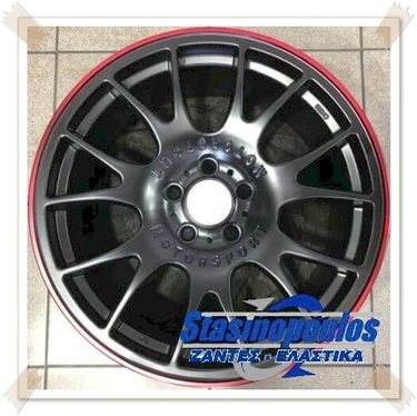 ΖΑΝΤΕΣ REPLICA BBS STYLE 18'' 8x18 5x112 ET42 BLACK RED LIP ΚΩΔΙΚΟΣ : 111