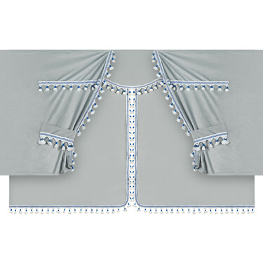 ΚΟΥΡΤΙΝΕΣ ΝΤΑΛΙΚΑΣ LUXURY PRO CABIN ΑΣΗΜΙ / ΜΠΛΕ ΣΕΤ LAMPA - 8 ΤΕΜ.