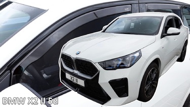 Heko - Ανεμοθραύστες για BMW X2 II U10 5 Doors 2023+ Σετ Αυτοκινήτου Απο Εύκαμπτο Φιμέ Πλαστικό - 4 τεμ. (ΑΝΕΜ.SET11011)