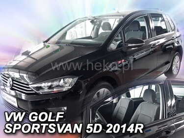 ΑΝΕΜΟΘΡΑΥΣΤΕΣ ΓΙΑ VW GOLF SPORTSVAN 5D 2014-2020 ΖΕΥΓΑΡΙ ΑΥΤΟΚΙΝΗΤΟΥ ΑΠΟ ΕΥΚΑΜΠΤΟ ΦΙΜΕ ΠΛΑΣΤΙΚΟ HEKO - 2 ΤΕΜ.