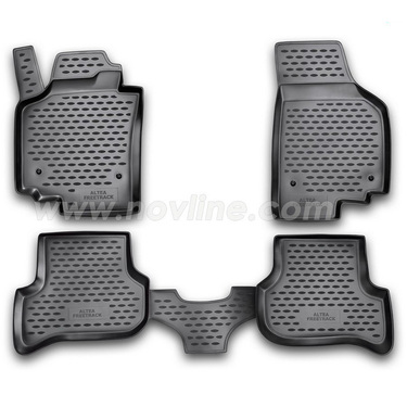 ΜΑΡΚΕ ΠΑΤΑΚΙΑ ΣΕ ΣΚΑΦΗ TPE ΛΑΣΤΙΧΟ ΓΙΑ SEAT ALTEA XL 01/2006-2015  ΣΕ ΜΑΥΡΟ ΧΡΩΜΑ NOVLINE - 4 ΤΕΜ.