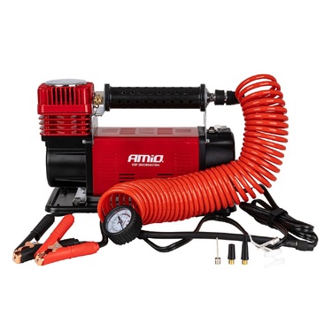 Amio - Αεροσυμπιεστής Αυτοκινήτου Heavy Duty ACOMP-24 600W 12V 160 l/min έως 10 bar με Βαλίτσα & Ακροφύσια - 1 Τεμ. (04398/AM)