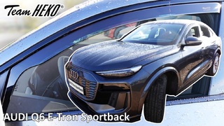 Heko - Ανεμοθραύστες για Audi Q6 E-Tron Sportback 5 Doors 2024+ Ζευγάρι Απο Εύκαμπτο Φιμέ Πλαστικό - 2 τεμ. (ΑΝΕΜ.20201)