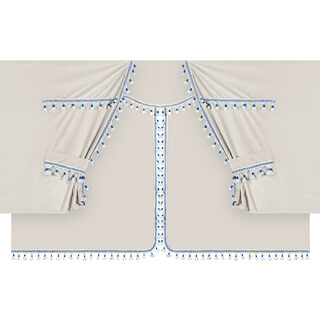 ΚΟΥΡΤΙΝΕΣ ΝΤΑΛΙΚΑΣ LUXURY PRO CABIN ΚΡΕΜ / ΜΠΛΕ ΣΕΤ LAMPA - 8 ΤΕΜ.