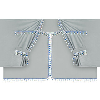 ΚΟΥΡΤΙΝΕΣ ΝΤΑΛΙΚΑΣ LUXURY PRO CABIN ΑΣΗΜΙ / ΜΠΛΕ ΣΕΤ LAMPA - 8 ΤΕΜ.