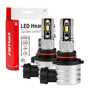ΛΑΜΠΕΣ LED HΒ3 H-SERIES 9>18V 42W 6500K 3600lm +200% CSP LED  AMiO - 2 TEM. 
