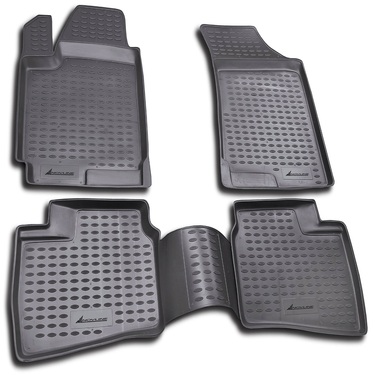 ΜΑΡΚΕ ΠΑΤΑΚΙΑ ΣΕ ΣΚΑΦΗ TPE ΛΑΣΤΙΧΟ ΓΙΑ HYUNDAI ELANTRA 3D 2007-2011  ΣΕ ΑΝΘΡΑΚΙ ΣΚΟΥΡΟ ΓΚΡΙ ΧΡΩΜΑ NOVLINE - 4 ΤΕΜ.