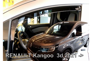 ΑΝΕΜΟΘΡΑΥΣΤΕΣ ΓΙΑ RENAULT KANGOO 3D 2021+  ΖΕΥΓΑΡΙ ΑΠΟ ΕΥΚΑΜΠΤΟ ΦΙΜΕ ΠΛΑΣΤΙΚΟ HEKO - 2 ΤΕΜ.
