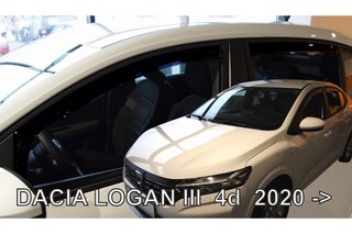 ΑΝΕΜΟΘΡΑΥΣΤΕΣ ΓΙΑ DACIA LOGAN 4D SEDAN 2020+  ΣΕΤ ΑΥΤΟΚΙΝΗΤΟΥ ΑΠΟ ΕΥΚΑΜΠΤΟ ΦΙΜΕ ΠΛΑΣΤΙΚΟ HEKO - 4 ΤΕΜ.