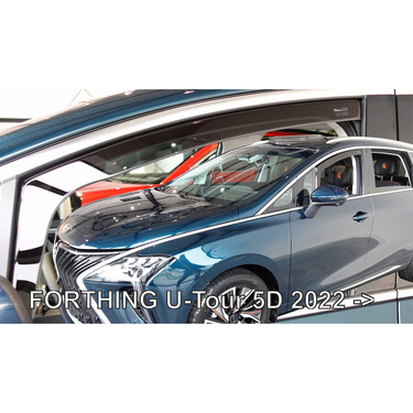 ΑΝΕΜΟΘΡΑΥΣΤΕΣ ΓΙΑ FORTHING U-TOUR 5D 2022+ ΣΕΤ ΑΥΤΟΚΙΝΗΤΟΥ ΑΠΟ ΕΥΚΑΜΠΤΟ ΦΙΜΕ ΠΛΑΣΤΙΚΟ HEKO - 4 ΤΕΜ.