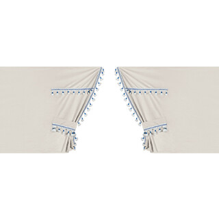 ΚΟΥΡΤΙΝΕΣ ΝΤΑΛΙΚΑΣ LUXURY SMART ΚΡΕΜ/ΜΠΛΕ ΣΕΤ LAMPA - 5 ΤΕΜ.