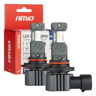 ΛΑΜΠΕΣ LED HΒ4 9006 12V 60W 6.000K 5.600lm +400% LED CAN-BUS HYBRID SERIES AMIO - 2 ΤΕΜ.