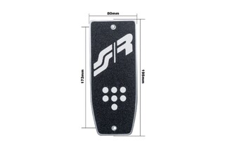 ΤΕΜΠΕΛΗΣ ΠΟΔΙΟΥ ANTI SLIP LOOK ΜΑΥΡΟ ΑΛΟΥΜΙΝΙΟΥ 195x80mm  SIMONI RACING - 1 TEM.