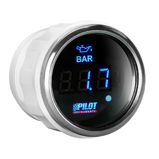 ΟΡΓΑΝΟ ΠΙΕΣΗΣ ΛΑΔΙΟΥ ΨΗΦΙΑΚΟ ΜΑΥΡΟ ΜΕ ΛΕΥΚΟ ΦΩΣ BLACK DIGITAL SERIES 9-32V 52mm