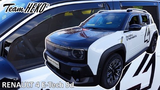 Heko - Ανεμοθραύστες για Renault 4 E-Tech Electric 5 Doors 2025+ ΣΕΤ ΑΝΕΜΟΘΡΑΥΣΤΕΣ (4ΤΕΜ) Σετ Αυτοκινήτου Απο Εύκαμπτο Φιμέ Πλαστικό - 4 τεμ. (ΑΝΕΜ.SET27038)