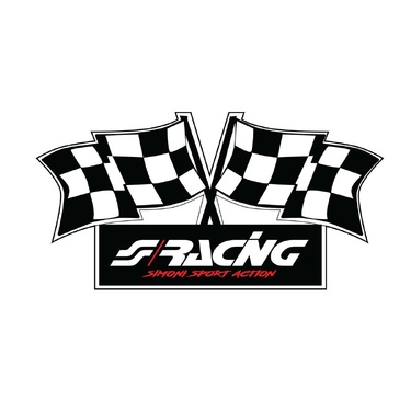 ΑΥΤΟΚΟΛΛΗΤΟ ''FLAG'' 100x50mm  ​SIMONI RACING - 1 TEM.