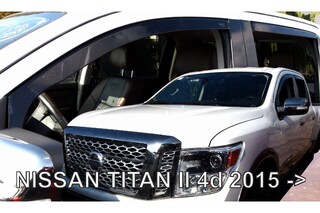 ΑΝΕΜΟΘΡΑΥΣΤΕΣ ΓΙΑ NISSAN TITAN 4D 2015+ ΣΕΤ ΑΥΤΟΚΙΝΗΤΟΥ ΑΠΟ ΕΥΚΑΜΠΤΟ ΦΙΜΕ ΠΛΑΣΤΙΚΟ HEKO - 4 ΤΕΜ.