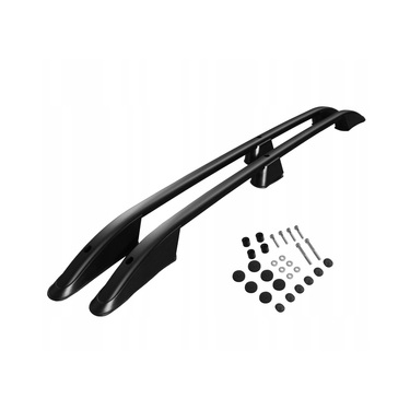 ΠΑΡΑΛΛΗΛΕΣ ΜΠΑΡΕΣ ΟΡΟΦΗΣ ΑΛΟΥΜΙΝΙΟΥ ΣΕ ΜΑΥΡΟ ΧΡΩΜΑ ELEGANCE L1 ΓΙΑ VW CADDY 2003-2015 ΜΕΓΙΣΤΟ ΒΑΡΟΣ ΦΟΡΤΙΟΥ 75KG OMTEC - 2 TEM.