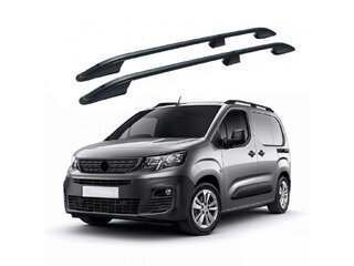 ΜΠΑΡΕΣ ΟΡΟΦΗΣ ΓΙΑ  OPEL COMBO / PEUGEOT PARTNER / RIFTER 2019+ ΠΑΡΑΛΛΗΛΕΣ ΑΛΟΥΜΙΝΙΟΥ L1 ΜΑΥΡΕΣ ΟMTEC - 2 TEM.