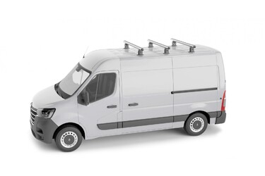 MENABO Πλήρες Σετ με Τρεις (3) Μπάρες Οροφής Αλουμινίου Airdyn και Άκρα Τοποθέτησης για Nissan Interstar (L1.L2) 1997>2010 Επαγγελματικό Όχημα - 3 τεμ. (3x10920/MB+3x13590/MB)