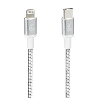 ΚΑΛΩΔΙΟ ΦΟΡΤΙΣΗΣ/ΜΕΤΑΦΟΡΑΣ ΔΕΔΟΜΕΝΩΝ USB TYPE C>APPLE 8 PIN  IRON 2.0 3000mA/30W ΑΣΗΜΙ 100cm LAMPA - 1 ΤΕΜ.