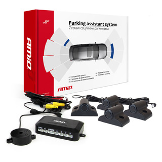 Amio - ΣΥΣΤΗΜΑ ΠΑΡΚΑΡΙΣΜΑΤΟΣ 12V ΜΕ 4 ΑΙΣΘΗΤΗΡΕΣ TRUCK (ΜΑΥΡΟ) 16,5mm ΚΑΙ ΟΘΟΝΗ TFT 01 LED 4.3'' - 1 τεμ. (04073/AM)