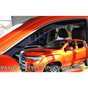 ΑΝΕΜΟΘΡΑΥΣΤΕΣ ΓΙΑ MAXUS T90/T90EV PICKUP 4D 2021+ ΖΕΥΓΑΡΙ ΑΠΟ ΕΥΚΑΜΠΤΟ ΦΙΜΕ ΠΛΑΣΤΙΚΟ HEKO - 2 ΤΕΜ