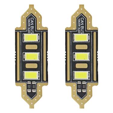 ΛΑΜΠΑΚΙΑ ΠΛΑΦΟΝΙΕΡΑΣ 39mm 12V 5.600K 3xSMD 5730 LED AMIO - 2 ΤΕΜ.