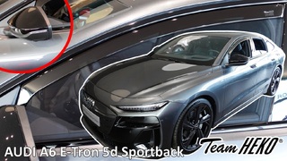 Heko - Ανεμοθραύστες για Audi A6 E-Tron Sportback 5 Doors 2024+ Ζευγάρι Απο Εύκαμπτο Φιμέ Πλαστικό - 2 τεμ. (ΑΝΕΜ.10297-1)