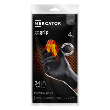 Amio - ΓΑΝΤΙΑ ΝΙΤΡΙΛΙΟΥ MERCATOR GOGRIP ΣΕ ΜΑΥΡΟ ΧΡΩΜΑ LARGE (L) 4ΤΕΜ. (MER20777/AM)