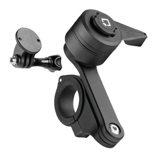 Διπλή Βάση Στήριξης Κινητού και Action Camera Combo 2.0 της σειράς Titan Optiline για Τιμόνι Μηχανής ή Ποδηλάτου με διάμετρο από 22 mm έως 35 mm με 3D αντικραδασμικό σύστημα dampener και σύστημα Duolock 2.0, συμβατή με Θήκες ή Αντάπτορες Κινητού Optiline