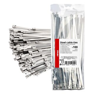 ΔΕΜΑΤΙΚΑ/ΔΕΤΙΚΑ ΚΑΛΩΔΙΩΝ TIE WRAP (ΤΑΙΡΑΠ) ΜΕΤΑΛΛΙΚΑ 4,6 x 250mm ΑΜΙΟ - 100 ΤΕΜ.
