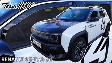 Heko - Ανεμοθραύστες για Renault 4 E-Tech Electric 5 Doors 2025+ ΣΕΤ ΑΝΕΜΟΘΡΑΥΣΤΕΣ (4ΤΕΜ) Σετ Αυτοκινήτου Απο Εύκαμπτο Φιμέ Πλαστικό - 4 τεμ. (ΑΝΕΜ.SET27038)