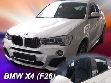 ΑΝΕΜΟΘΡΑΥΣΤΕΣ ΓΙΑ BMW X4 F26 5D 2013-2018 ΣΕΤ ΑΥΤΟΚΙΝΗΤΟΥ ΑΠΟ ΕΥΚΑΜΠΤΟ ΦΙΜΕ ΠΛΑΣΤΙΚΟ HEKO - 4 ΤΕΜ.
