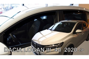 ΑΝΕΜΟΘΡΑΥΣΤΕΣ ΓΙΑ DACIA LOGAN 4D SEDAN 2020+  ΣΕΤ ΑΥΤΟΚΙΝΗΤΟΥ ΑΠΟ ΕΥΚΑΜΠΤΟ ΦΙΜΕ ΠΛΑΣΤΙΚΟ HEKO - 4 ΤΕΜ.