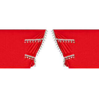 ΚΟΥΡΤΙΝΕΣ ΝΤΑΛΙΚΑΣ LUXURY SMART ΚΟΚΚΙΝΟ/ΜΑΥΡΟ ΣΕΤ LAMPA - 5 ΤΕΜ.