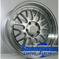 Ζάντες 18'' REPLICA BBS STYLE 9.5x18 5x120 ET30 SILVER MACHINED LIP