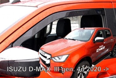 ΑΝΕΜΟΘΡΑΥΣΤΕΣ ΓΙΑ ISUZU D-MAX 2D/4D 2020+ ΖΕΥΓΑΡΙ ΑΠΟ ΕΥΚΑΜΠΤΟ ΦΙΜΕ ΠΛΑΣΤΙΚΟ HEKO - 2 ΤΕΜ.