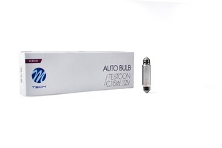ΛΑΜΠΑΚΙΑ ΠΛΑΦΟΝΙΕΡΑΣ 15W C15W 12V SV8,5 43mm STANDARD ΑΛΟΓΟΝΟΥ 10ΤΕΜ. M-TECH