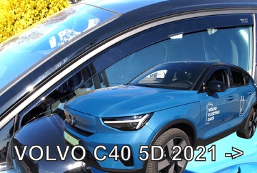 ΑΝΕΜΟΘΡΑΥΣΤΕΣ ΓΙΑ VOLVO C40 5D 2021+ ΣΕΤ ΑΥΤΟΚΙΝΗΤΟΥ ΑΠΟ ΕΥΚΑΜΠΤΟ ΦΙΜΕ ΠΛΑΣΤΙΚΟ HEKO - 4 ΤΕΜ.