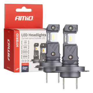 ΛΑΜΠΕΣ LED H7/Η18 12V 60W 6.000K 5.600lm +400% LED CAN-BUS HYBRID SERIES AMIO - 2 ΤΕΜ.