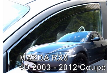 ΑΝΕΜΟΘΡΑΥΣΤΕΣ ΓΙΑ MAZDA RX8 4D 2003-2012 COUPE ΖΕΥΓΑΡΙ ΑΠΟ ΕΥΚΑΜΠΤΟ ΦΙΜΕ ΠΛΑΣΤΙΚΟ HEKO - 2 ΤΕΜ.