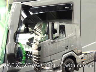 ΑΝΕΜΟΘΡΑΥΣΤΕΣ ΓΙΑ DAF XF/XG/XG 2021+ ΜΕ ΚΑΘΡΕΠΤΗ (GB) ΖΕΥΓΑΡΙ ΑΠΟ ΕΥΚΑΜΠΤΟ ΦΙΜΕ ΠΛΑΣΤΙΚΟ HEKO - 2 ΤΕΜ.