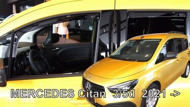 ΑΝΕΜΟΘΡΑΥΣΤΕΣ ΓΙΑ MERCEDES CITAN 5D 2021+  ΣΕΤ ΑΥΤΟΚΙΝΗΤΟΥ ΑΠΟ ΕΥΚΑΜΠΤΟ ΦΙΜΕ ΠΛΑΣΤΙΚΟ HEKO - 4 ΤΕΜ.
