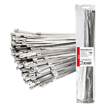 ΔΕΜΑΤΙΚΑ/ΔΕΤΙΚΑ ΚΑΛΩΔΙΩΝ TIE WRAP (ΤΑΙΡΑΠ) ΜΕΤΑΛΛΙΚΑ 7,9 x 600mm ΑΜΙΟ - 100 ΤΕΜ.