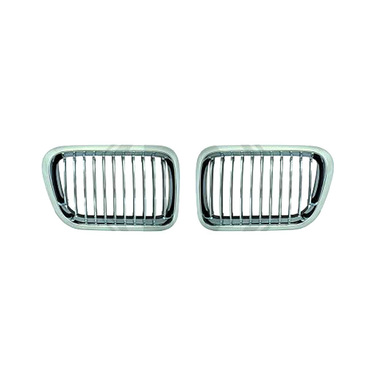 BMW ΣΕΙΡΑ 3 E36 1996-1999  COUPE/CABRIO/COMPACT ΜΑΣΚΑΚΙΑ ΕΜΠΡΟΣ SPORT-LOOK ΧΡΩΜΙΟ (ΚΑΡΔΙΕΣ)