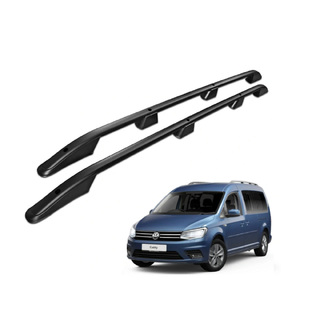 ΠΑΡΑΛΛΗΛΕΣ ΜΠΑΡΕΣ ΟΡΟΦΗΣ ΑΛΟΥΜΙΝΙΟΥ ΣΕ ΜΑΥΡΟ ΧΡΩΜΑ ELEGANCE L2 ΓΙΑ VW CADDY 2003-2015 ΜΕΓΙΣΤΟ ΒΑΡΟΣ ΦΟΡΤΙΟΥ 75KG OMTEC - 2 TEM.