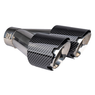 Amio - ΑΚΡΟ (ΜΠΟΥΚΑ) ΕΞΑΤΜΙΣΗΣ ΔΙΠΛΗ ΑΠΟΛΗΞΗ MT-029 LEFT AKR ΧΡΩΜΙΟ/CARBON Φ32-52 165x(76X2)mm - 1 τεμ. (04069/AM)