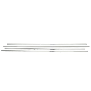 TRIM ΠΑΡΑΘΥΡΩΝ ΑΝΟΞΕΙΔΩΤΟ ΑΤΣΑΛΙ ΧΡΩΜΙΟ ΓΙΑ VW GOLF 5 PLUS 5D HB 2004-2007 - 4 ΤΕΜ.